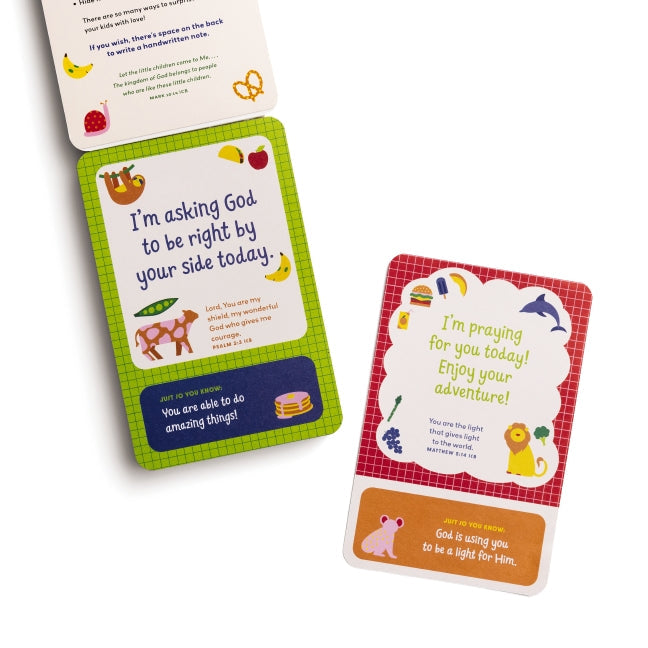 100 Pass-Along Lunch Box Notes for Kids: Prayers to Share (Shareable Messages of Encouragement with a Prayer, Scripture, and 'Just So-You-Know' Affirmations)