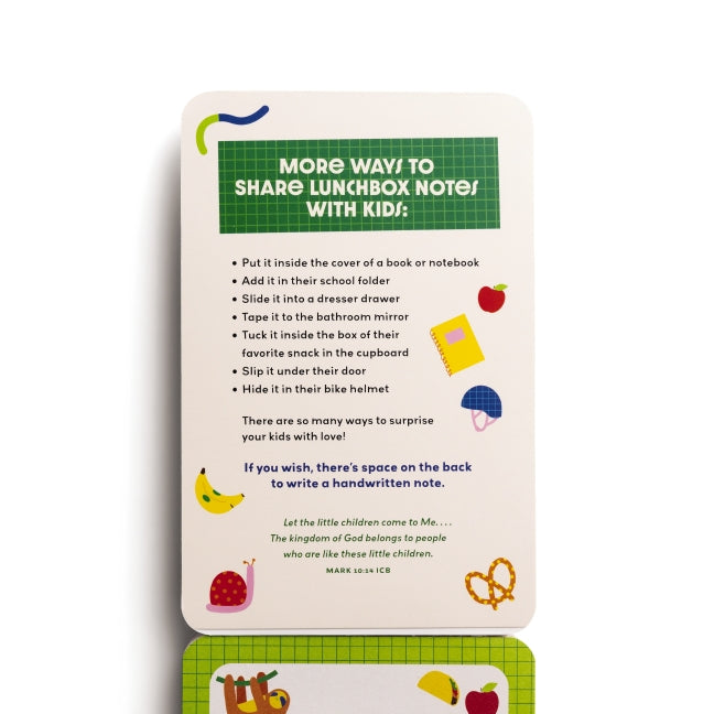 100 Pass-Along Lunch Box Notes for Kids: Prayers to Share (Shareable Messages of Encouragement with a Prayer, Scripture, and 'Just So-You-Know' Affirmations)