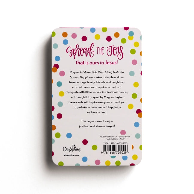 100 Pass-Along Notes to Spread Happiness: Prayers to Share (Shareable Messages of Encouragement with a Prayer, Scripture, and Inspirational Quote)