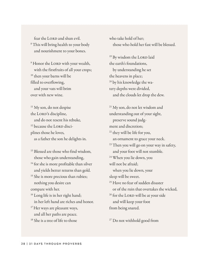 31 Days Through Proverbs: Wisdom for Every Day