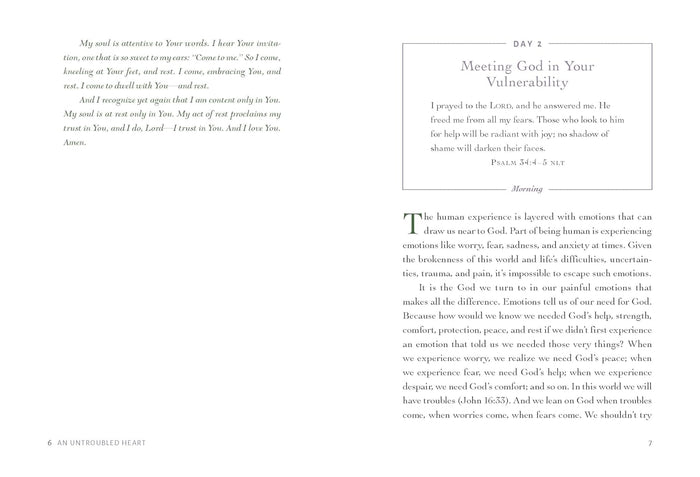 An Untroubled Heart: Calming Anxiety and Finding God's Peace (A 30-Day Morning and Evening Devotional)