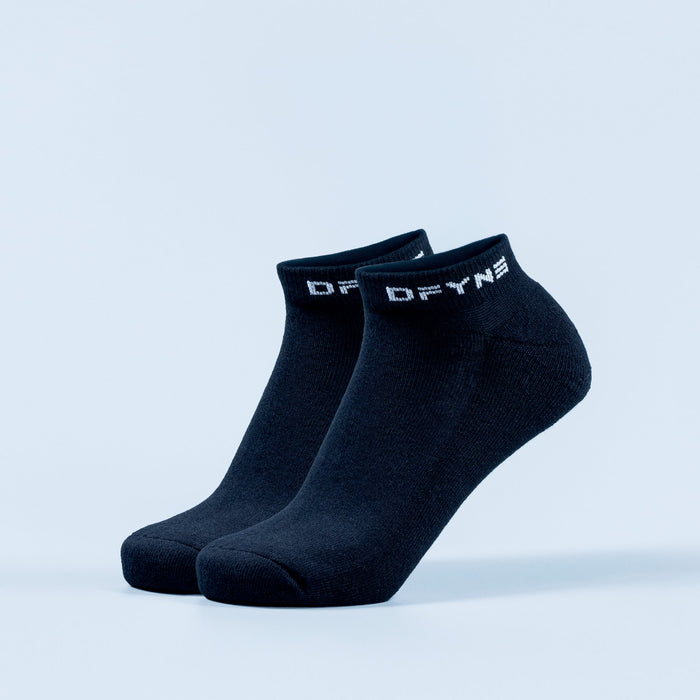Ankle socks, dark navy, ribbed knit with 'DRIVE' logo on cuff.