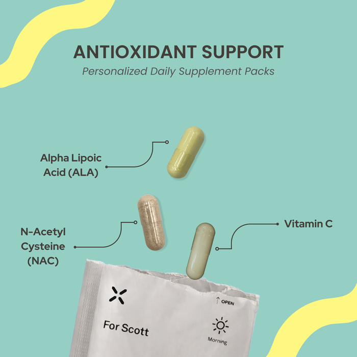 PlexusDx Antioxidant Support personalized daily supplement pack for cellular defense and antioxidant protection