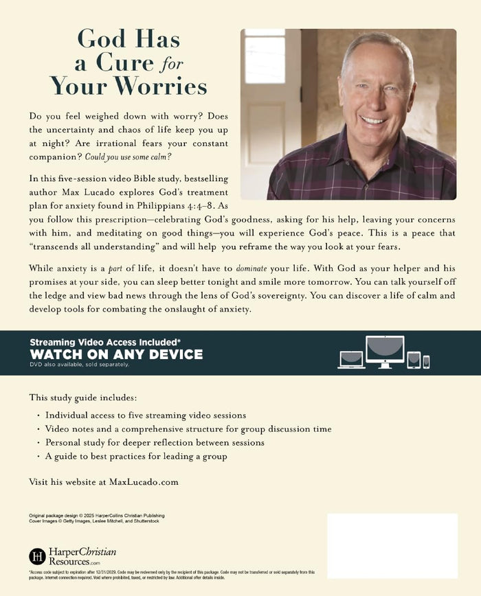 Anxious for Nothing Bible Study Guide plus Streaming Video, Updated Edition: Finding Calm in a Chaotic World