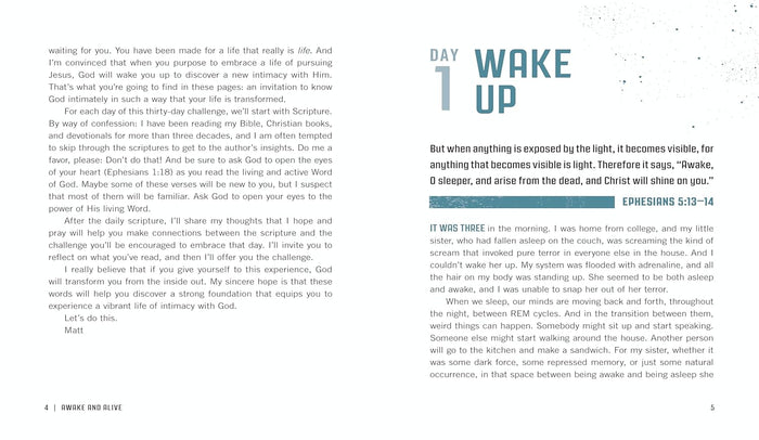 Awake and Alive: A 30-Day Challenge to Revive Your Faith (A Daily Devotional)