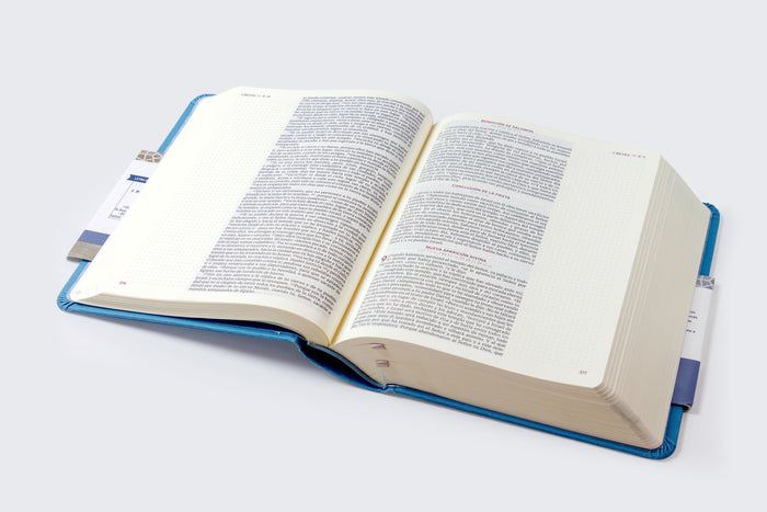 Biblia Católica de apuntes, Tapa dura/tela, Azul, Comfort Print