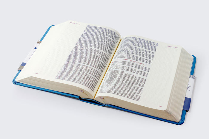 Biblia Católica de apuntes, Tapa dura/tela, Azul, Comfort Print
