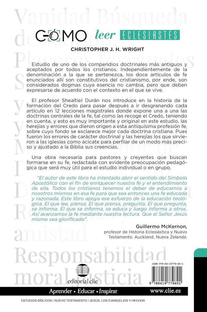 Cómo leer Eclesiastés: Cuestionando la fe en un mundo desconcertante