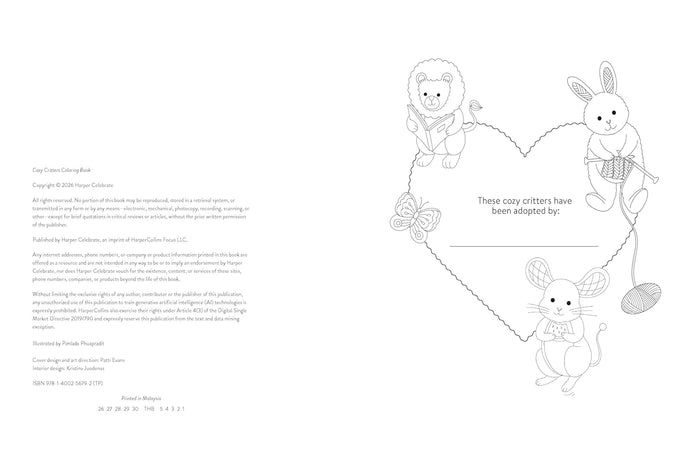 Cozy Critters Coloring Book: What We Were Up to While You Were Out