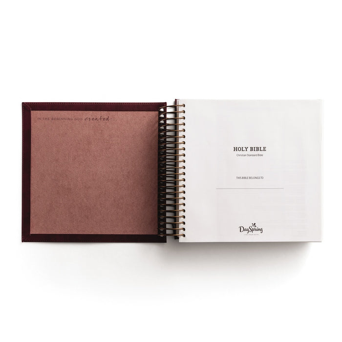 CSB, Spiral-bound Illustrating Bible, Leathersoft Spiral, Cranberry: Draw, Write, and Reflect Your Way Through Scripture