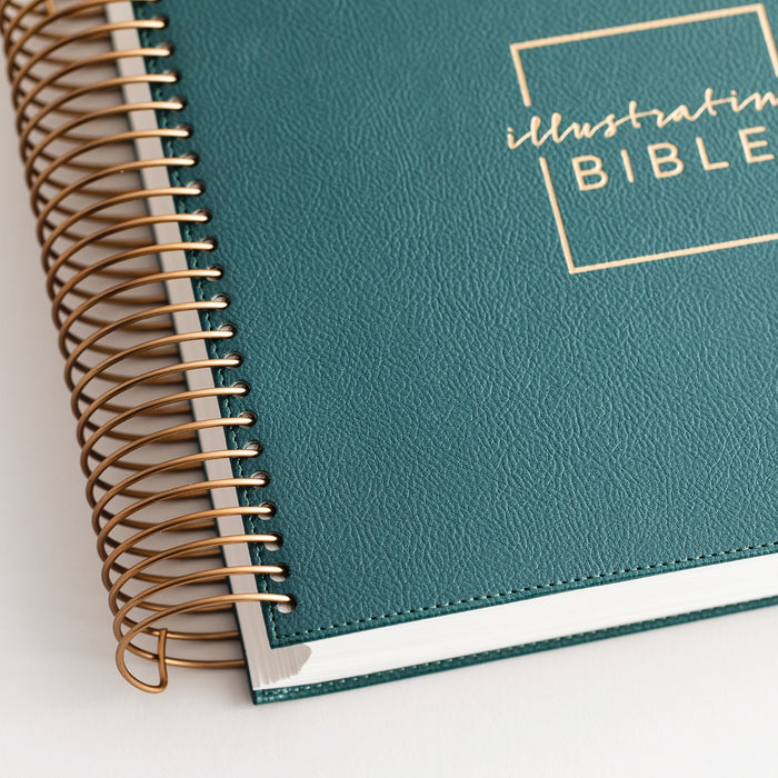 CSB, Spiral-bound Illustrating Bible, Leathersoft Spiral, Green: Draw, Write, and Reflect Your Way Through Scripture