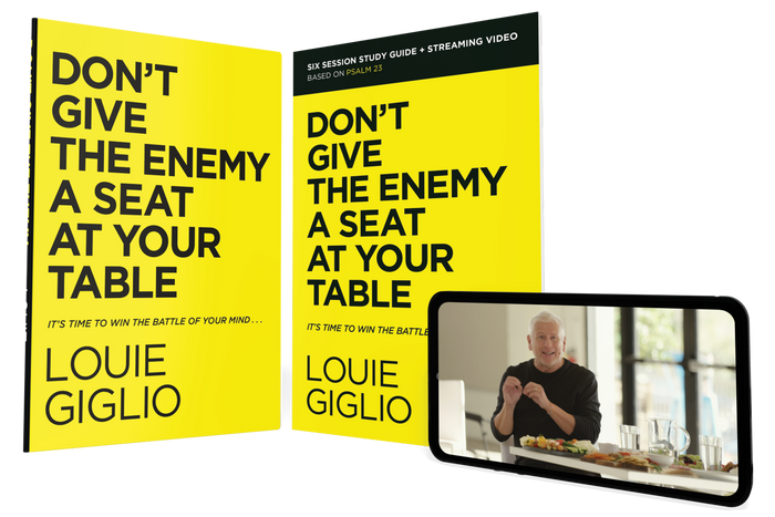 Don’t Give the Enemy a Seat at Your Table Study Guide + Book Bundle