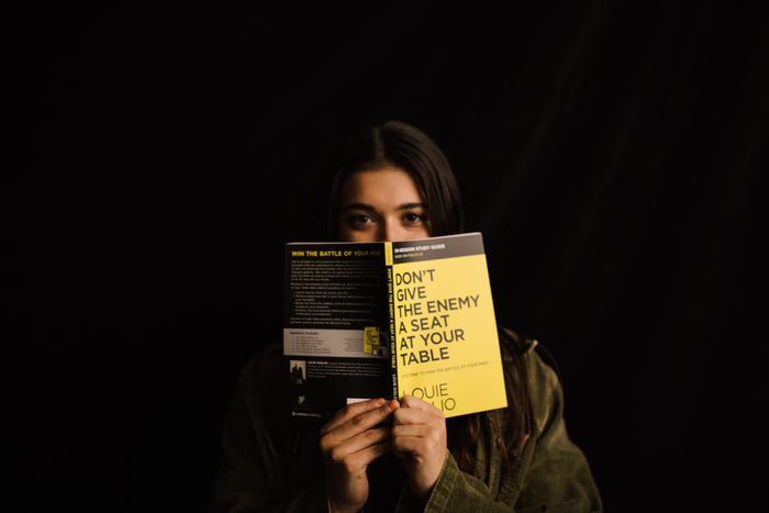 Don’t Give the Enemy a Seat at Your Table Study Guide + Book + Devotional Premium Bundle
