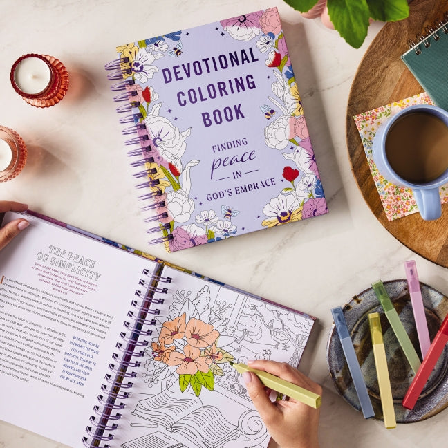 Finding Peace in God's Embrace: Devotional Adult Coloring Book (75 Daily Devotions and Coloring Pages to Quiet Your Soul) – The Perfect Gift for Christian Women