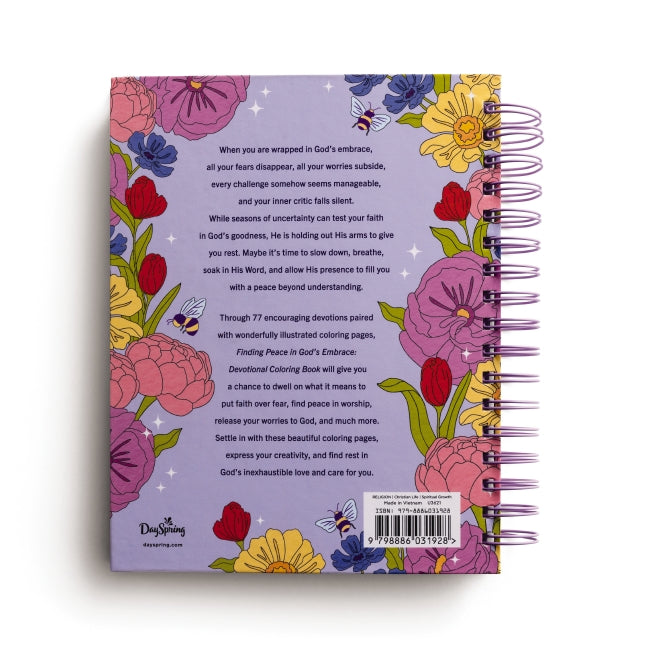 Finding Peace in God's Embrace: Devotional Adult Coloring Book (75 Daily Devotions and Coloring Pages to Quiet Your Soul) – The Perfect Gift for Christian Women