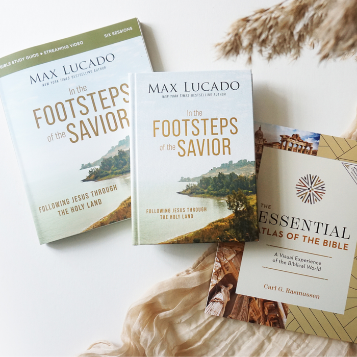 In the Footsteps of the Savior Study Guide + Book + Atlas Premium Bundle