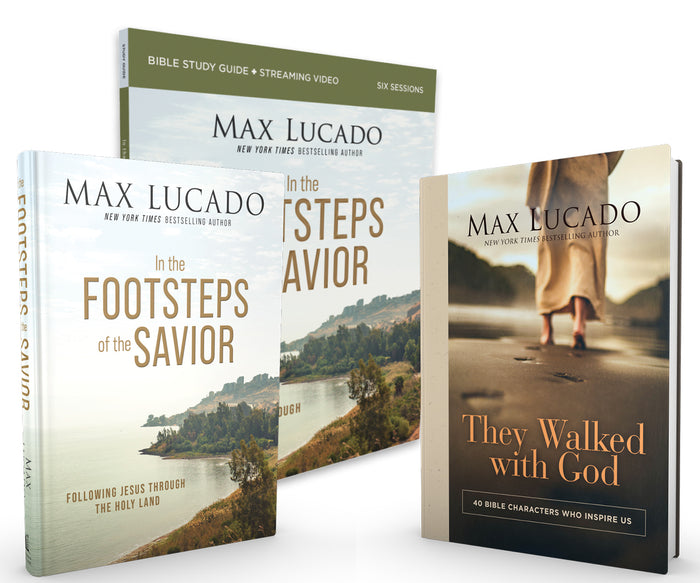 In the Footsteps of the Savior Study Guide + Book + Devotional Bundle