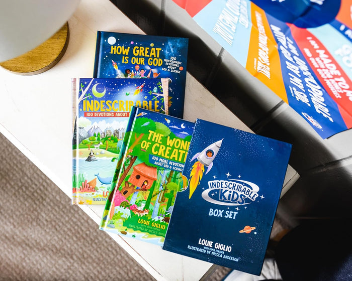 Indescribable Kids Box Set with Poster (Indescribable, How Great Is Our God, The Wonder of Creation): Includes 3 Devotionals About God and Science!
