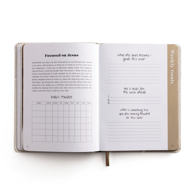 Inspirational Productivity Journal: You Are Strong & Courageous (A 10-Week Journey to Set New Goals, Embrace Your Dreams, and Focus Your Heart on God)