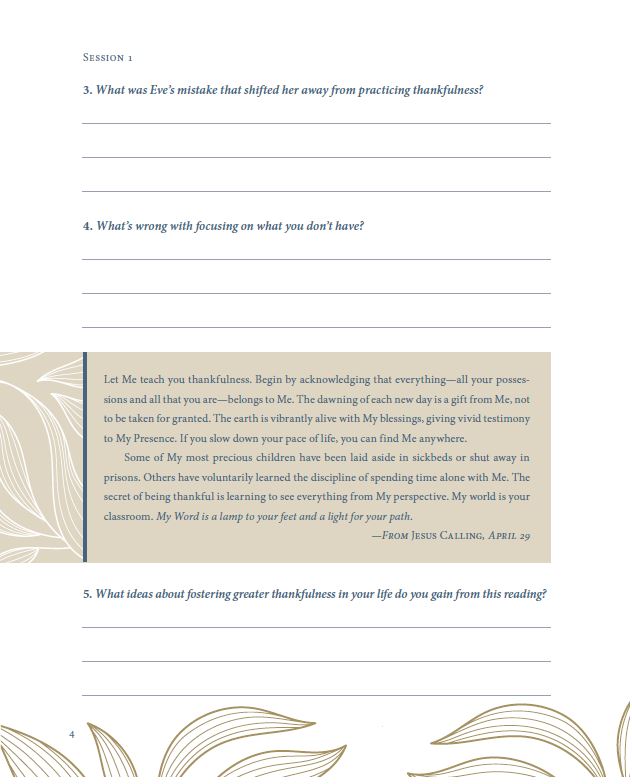 Jesus Calling: Practicing Thankfulness