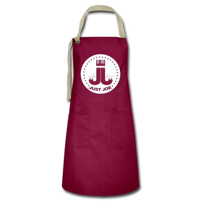 Just Joe Artisan Apron - burgundy/khaki
