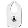 Just Joe Baby Bib - white