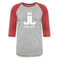 Just Joe Baseball T-Shirt (White Logo) - heather gray/red