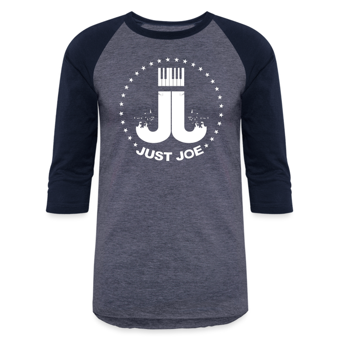 Just Joe Baseball T-Shirt (White Logo) - heather blue/navy