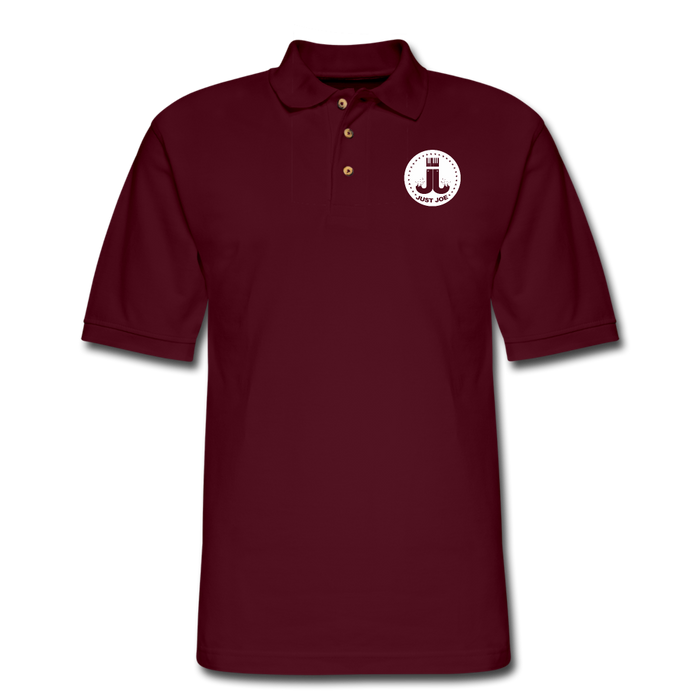 Just Joe Men's Pique Polo Shirt - burgundy