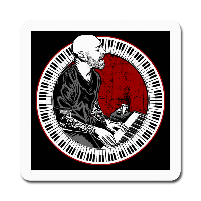 Just Joe Square Magnet - white