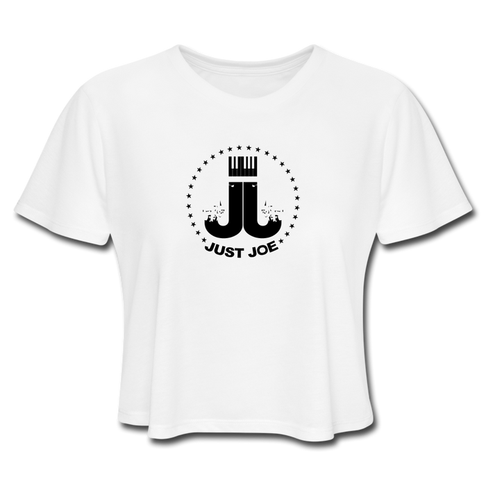 Just Joe Women's Cropped T-Shirt - white