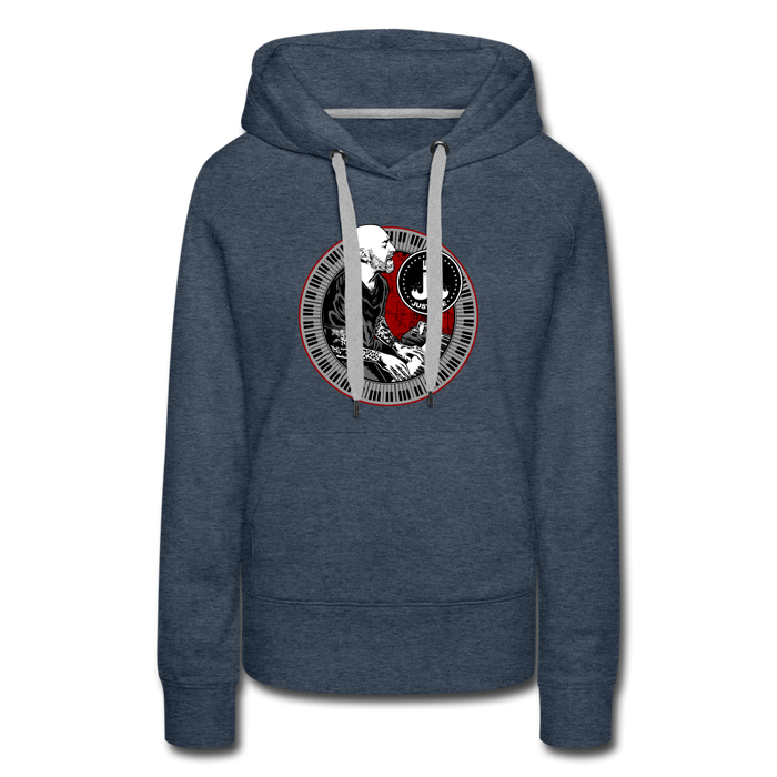 Just Joe Women’s Premium Tour Hoodie - heather denim