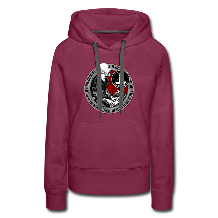 Just Joe Women’s Premium Tour Hoodie - burgundy