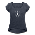Just Joe Women's Roll Cuff T-Shirt - navy heather