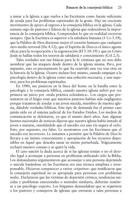 La consejería: Cómo aconsejar bíblicamente