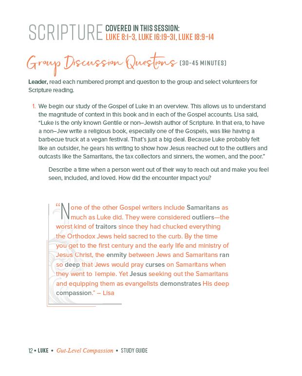 Luke Bible Study Guide plus Streaming Video: Gut-Level Compassion