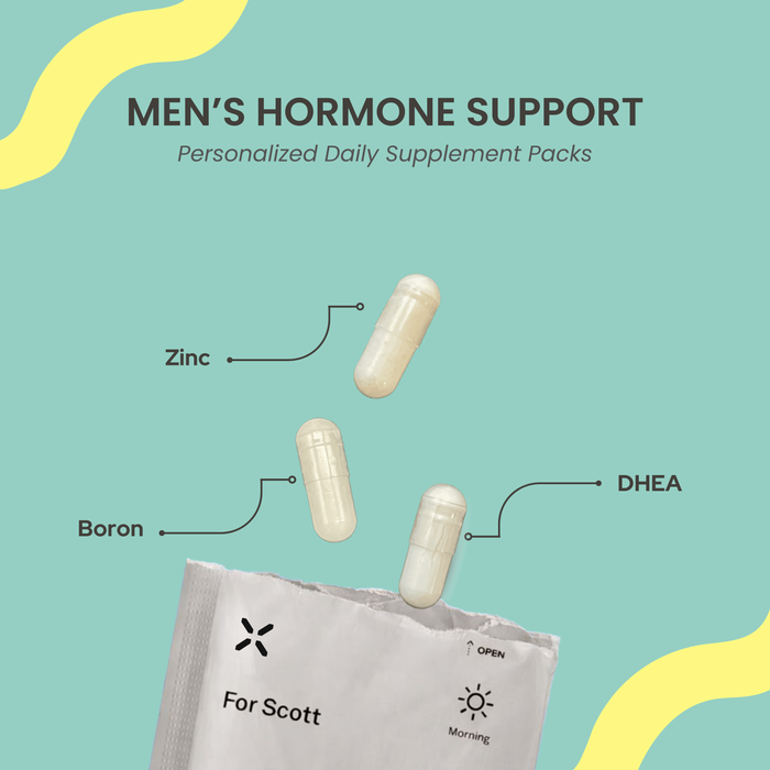 PlexusDx Men's Hormone Support personalized daily supplement pack for testosterone and endocrine balance