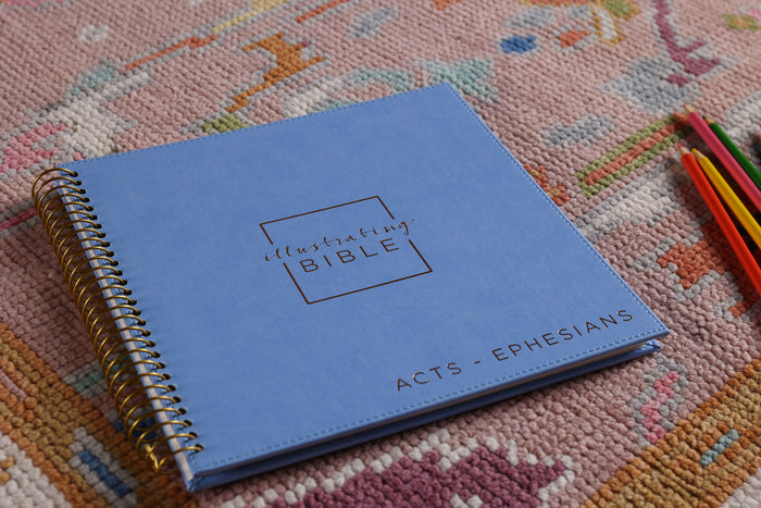 NIV, Spiral-bound Illustrating Bible: Acts – Ephesians, Leathersoft Spiral, Blue: Draw, Write, and Reflect Your Way Through Scripture