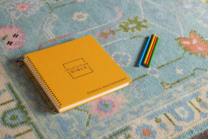 NIV, Spiral-bound Illustrating Bible: Genesis – Deuteronomy, Leathersoft Spiral, Yellow: Draw, Write, and Reflect Your Way Through Scripture
