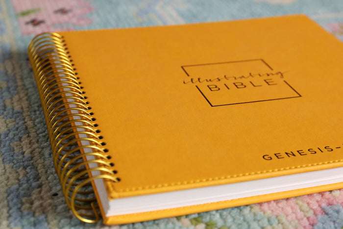 NIV, Spiral-bound Illustrating Bible: Genesis – Deuteronomy, Leathersoft Spiral, Yellow: Draw, Write, and Reflect Your Way Through Scripture
