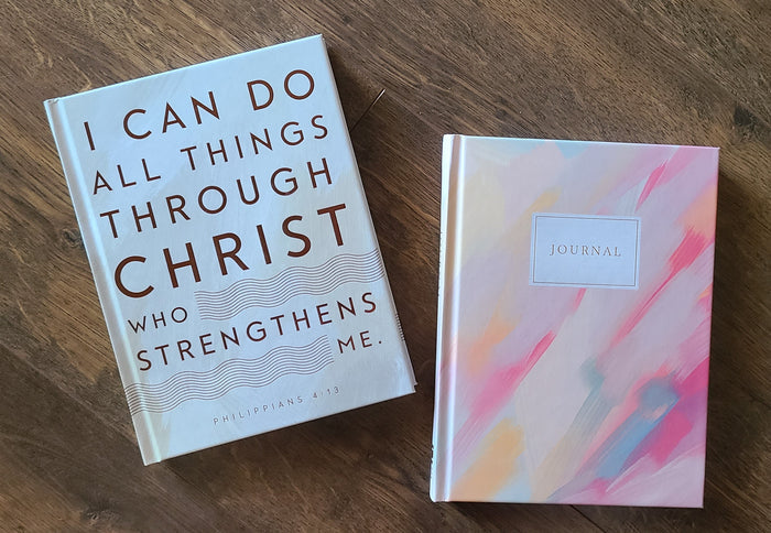 Philippians 4:13 Scripture Journal, Hardcover, Gray & Tan