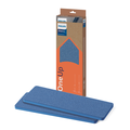 Two blue textured Philips OneUp replacement filter cartridges in front of their original brown and orange retail packaging on a white background.