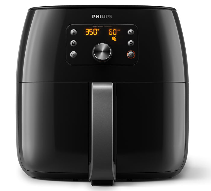 Black Philips air fryer on a white background