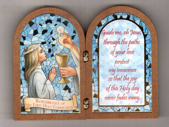 Plaque - First Holy Communion with Prayer Girl