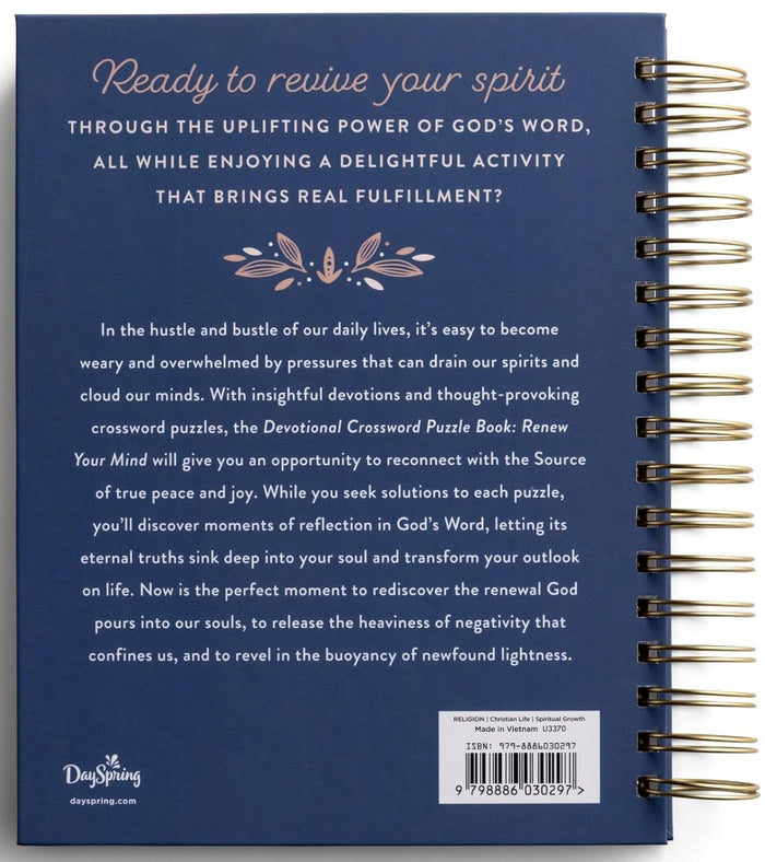 Renew Your Mind: Devotional Crossword Puzzle Book (36 Daily Devotions with Inspiring Activities to Refresh Your Soul) – The Perfect Gift for Christian Women