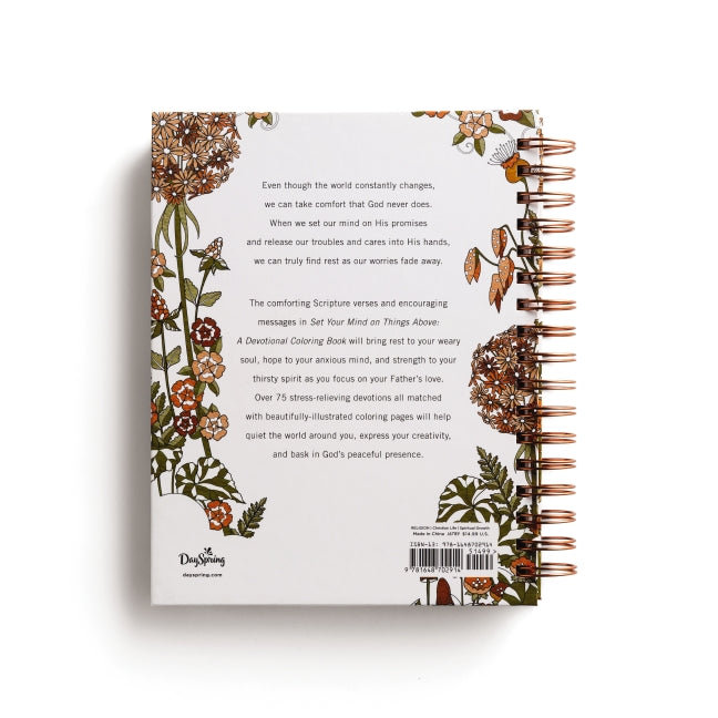 Set Your Mind on Things Above: Devotional Adult Coloring Book (75 Daily Devotions and Coloring Pages to Steady Your Soul) – The Perfect Gift for Christian Women