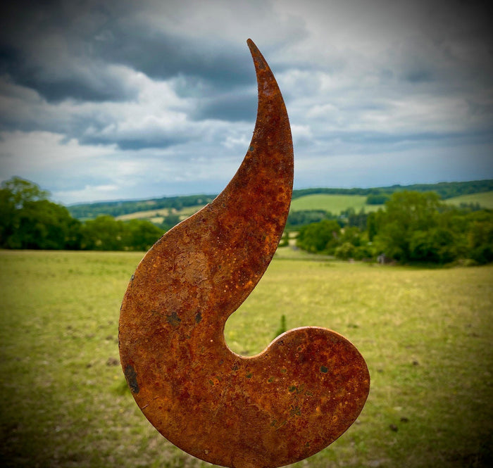 Single Flame Abstract Sculpture