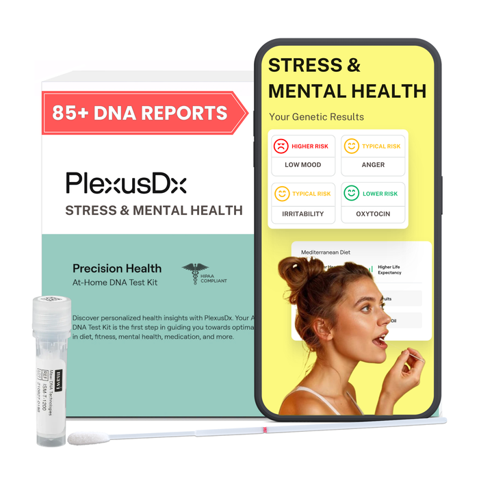 Stress and Mental Health Genetic Test - at-home DNA test for stress response and mood from PlexusDx