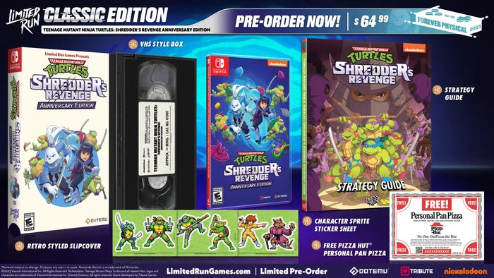 TEENAGE MUTANT NINJA TURTLES: SHREDDER'S REVENGE ANNIVERSARY EDITION CLASSIC EDITION (SWITCH)