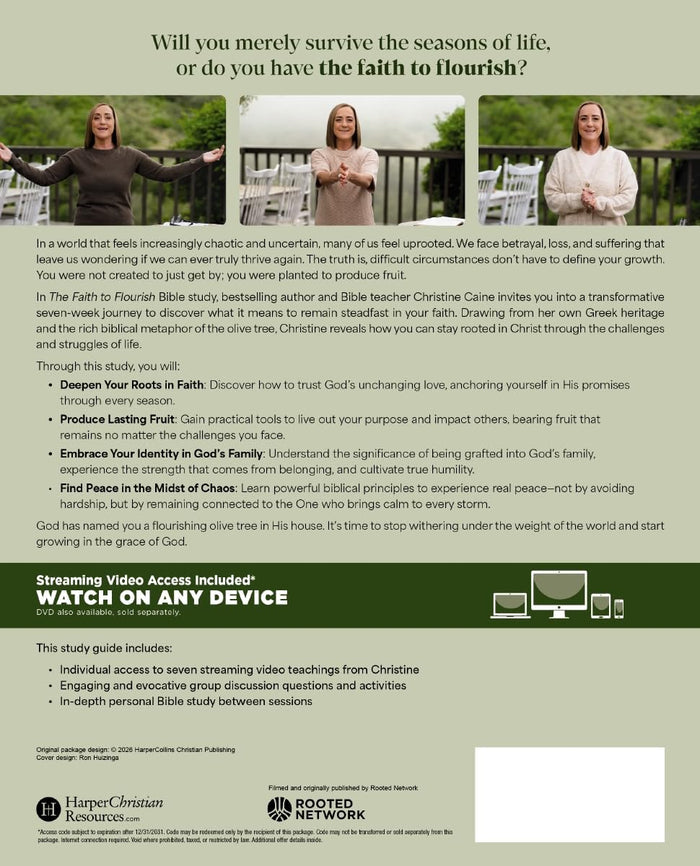 The Faith to Flourish Bible Study Guide plus Streaming Video: Bible Lessons from the Olive Tree for a Rooted, Resilient, and Fruitful Life